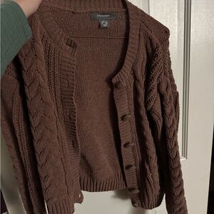 Primark Chocolate Cable Knit Cardigan